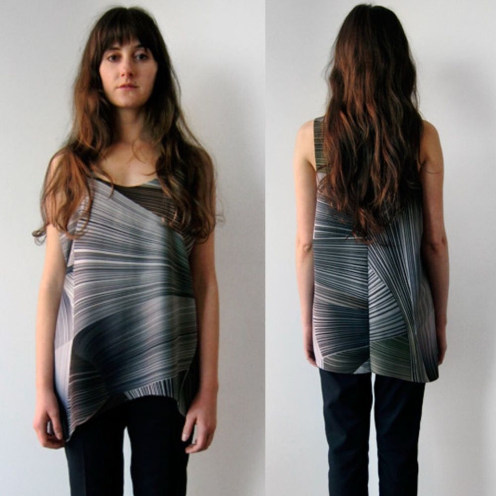 Pelican Avenue Atreyu Tank Abstract Print NWT Size M Sleeveless Top Designer Art